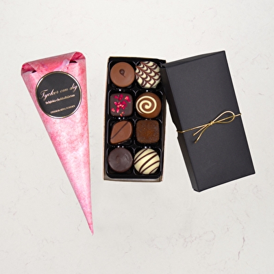 Pralinask & Chokladstrut Tycker om dig