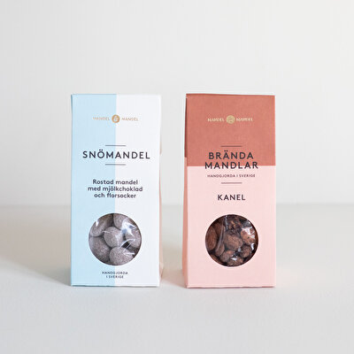 Mandelkit - Snömandel och Brända mandlar - Presenter - Chokladogram